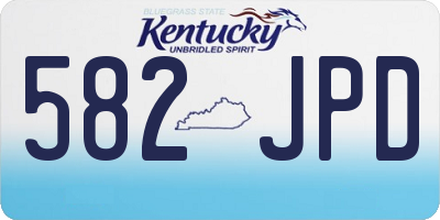 KY license plate 582JPD