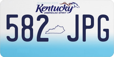 KY license plate 582JPG