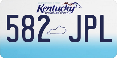KY license plate 582JPL