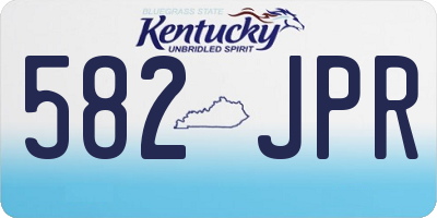 KY license plate 582JPR