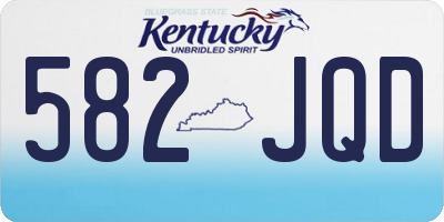 KY license plate 582JQD