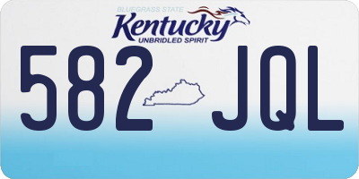KY license plate 582JQL