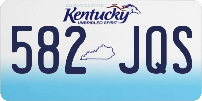 KY license plate 582JQS