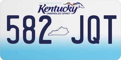KY license plate 582JQT