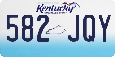 KY license plate 582JQY