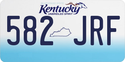 KY license plate 582JRF
