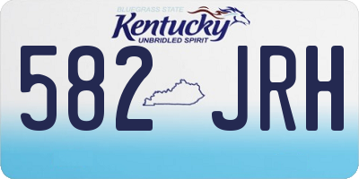 KY license plate 582JRH