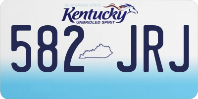 KY license plate 582JRJ