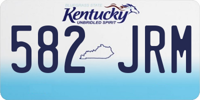 KY license plate 582JRM