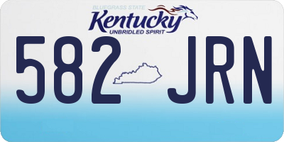 KY license plate 582JRN