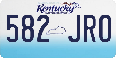 KY license plate 582JRO