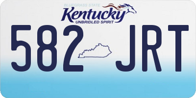 KY license plate 582JRT