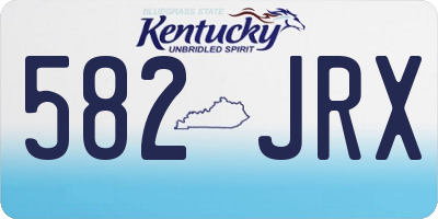 KY license plate 582JRX