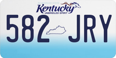 KY license plate 582JRY