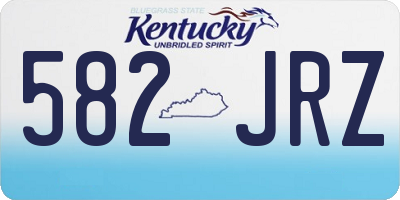 KY license plate 582JRZ