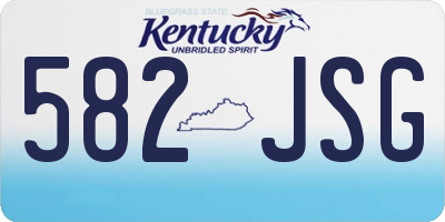 KY license plate 582JSG