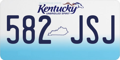 KY license plate 582JSJ