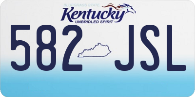KY license plate 582JSL