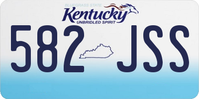 KY license plate 582JSS