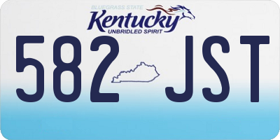 KY license plate 582JST