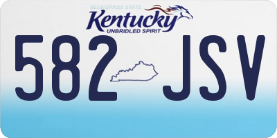 KY license plate 582JSV