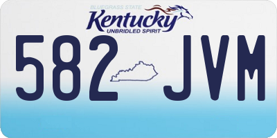 KY license plate 582JVM