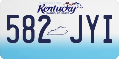 KY license plate 582JYI