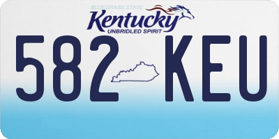 KY license plate 582KEU