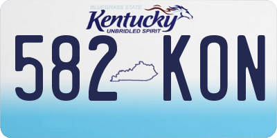 KY license plate 582KON