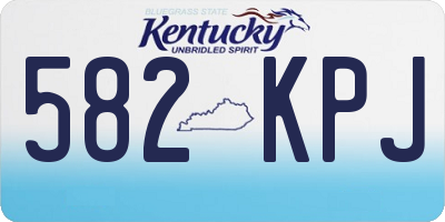 KY license plate 582KPJ