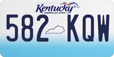 KY license plate 582KQW