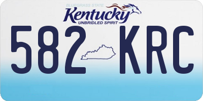 KY license plate 582KRC