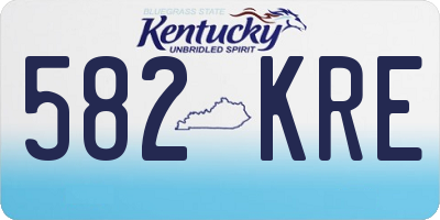 KY license plate 582KRE