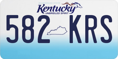 KY license plate 582KRS