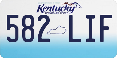 KY license plate 582LIF
