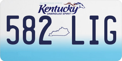 KY license plate 582LIG