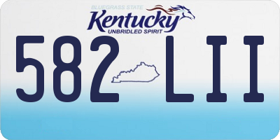 KY license plate 582LII
