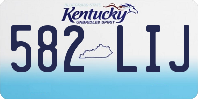 KY license plate 582LIJ