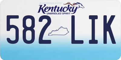 KY license plate 582LIK