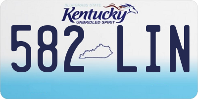 KY license plate 582LIN