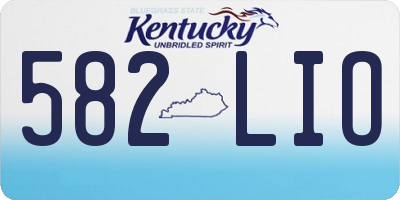 KY license plate 582LIO