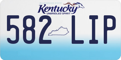 KY license plate 582LIP