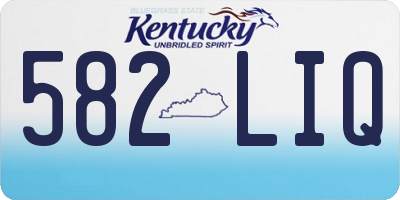 KY license plate 582LIQ