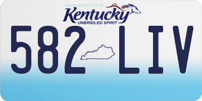 KY license plate 582LIV