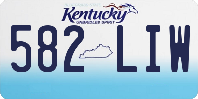 KY license plate 582LIW