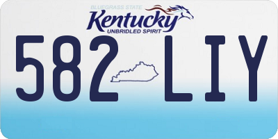 KY license plate 582LIY