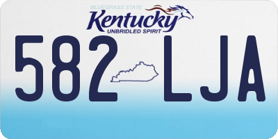 KY license plate 582LJA