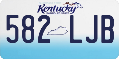 KY license plate 582LJB