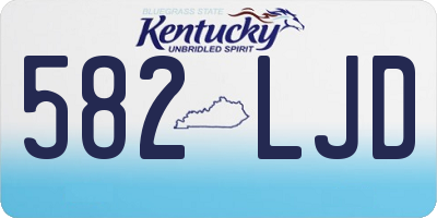 KY license plate 582LJD