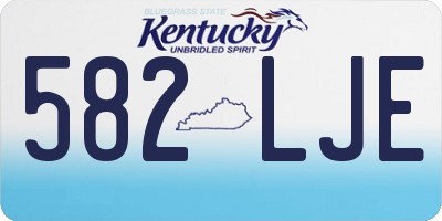KY license plate 582LJE